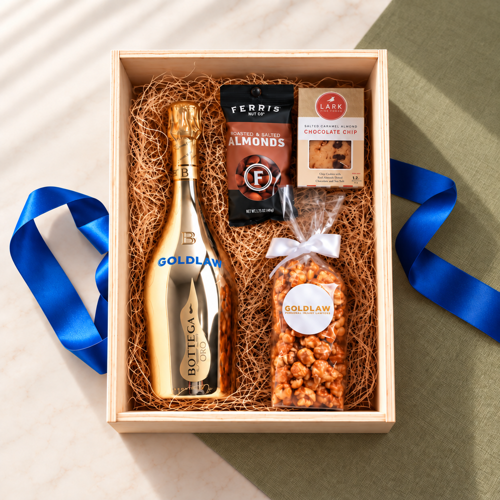 Corporate gift box with curated gifts