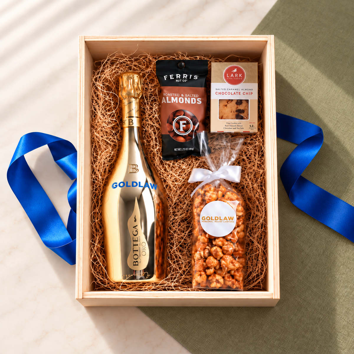 Corporate gift box with curated gifts