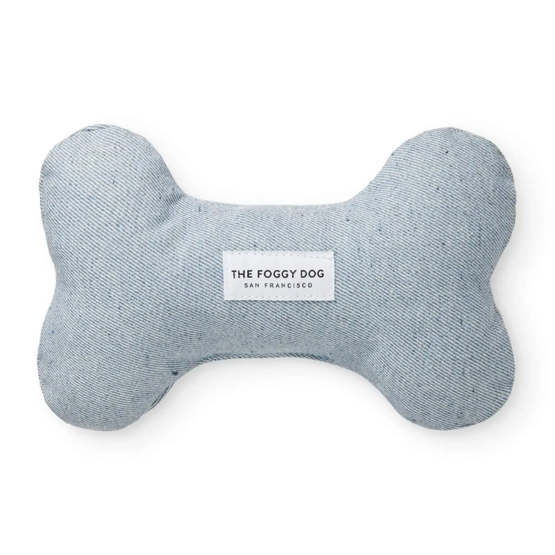 Denim Dog Bone Squeaky Toy