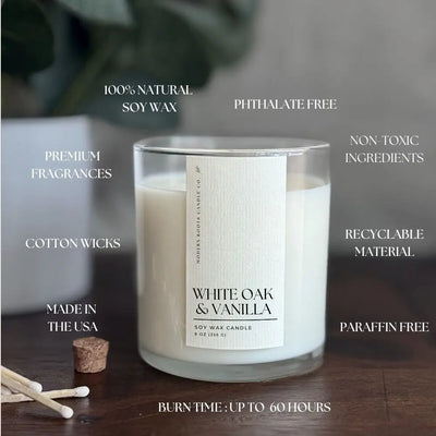 White Oak & Vanilla Candle