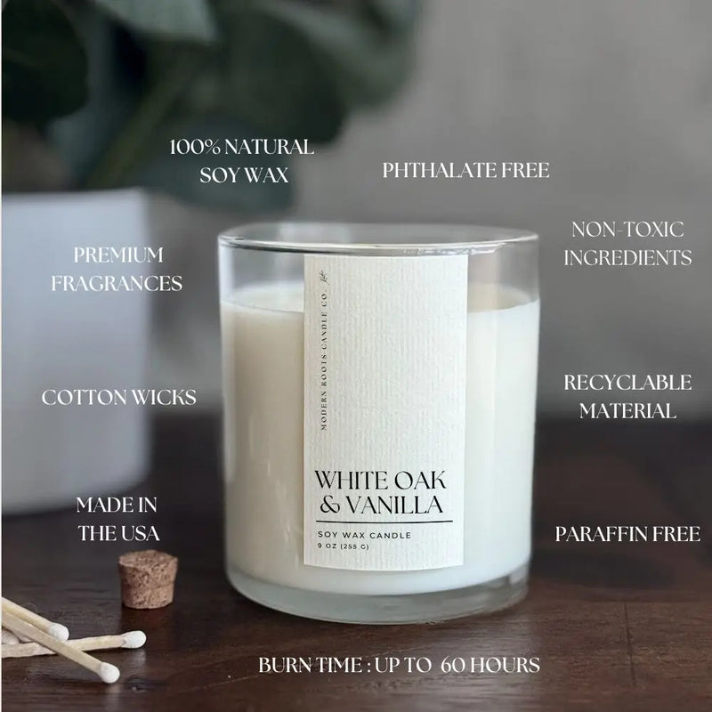 White Oak & Vanilla Candle