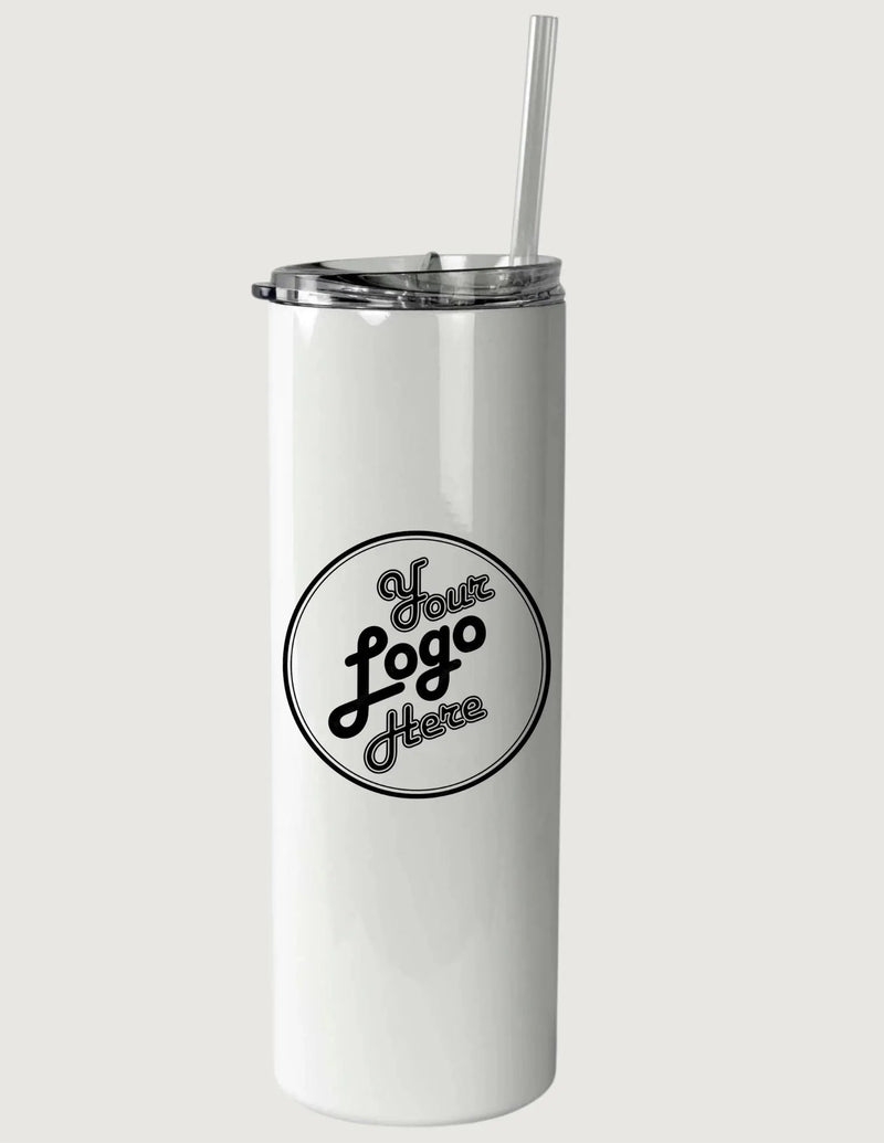 Custom Skinny 20 oz Tumbler, Print Your Own Logo