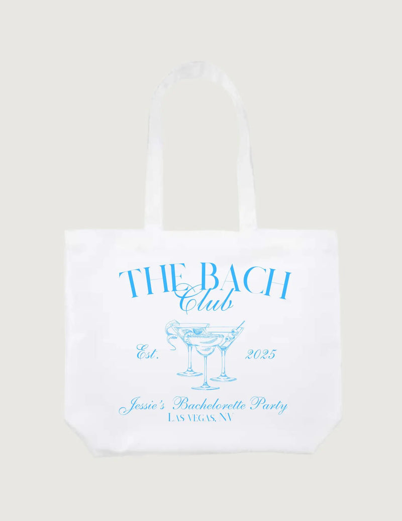 Custom Bachelorette White Tote