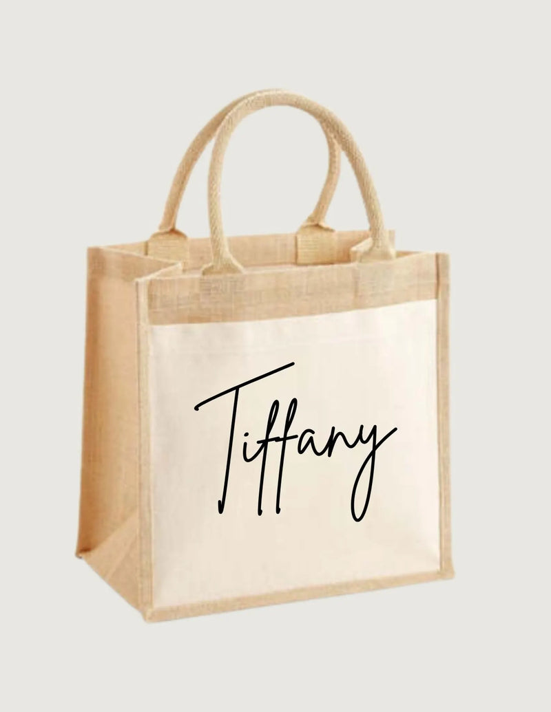 Custom Name Canvas Tote