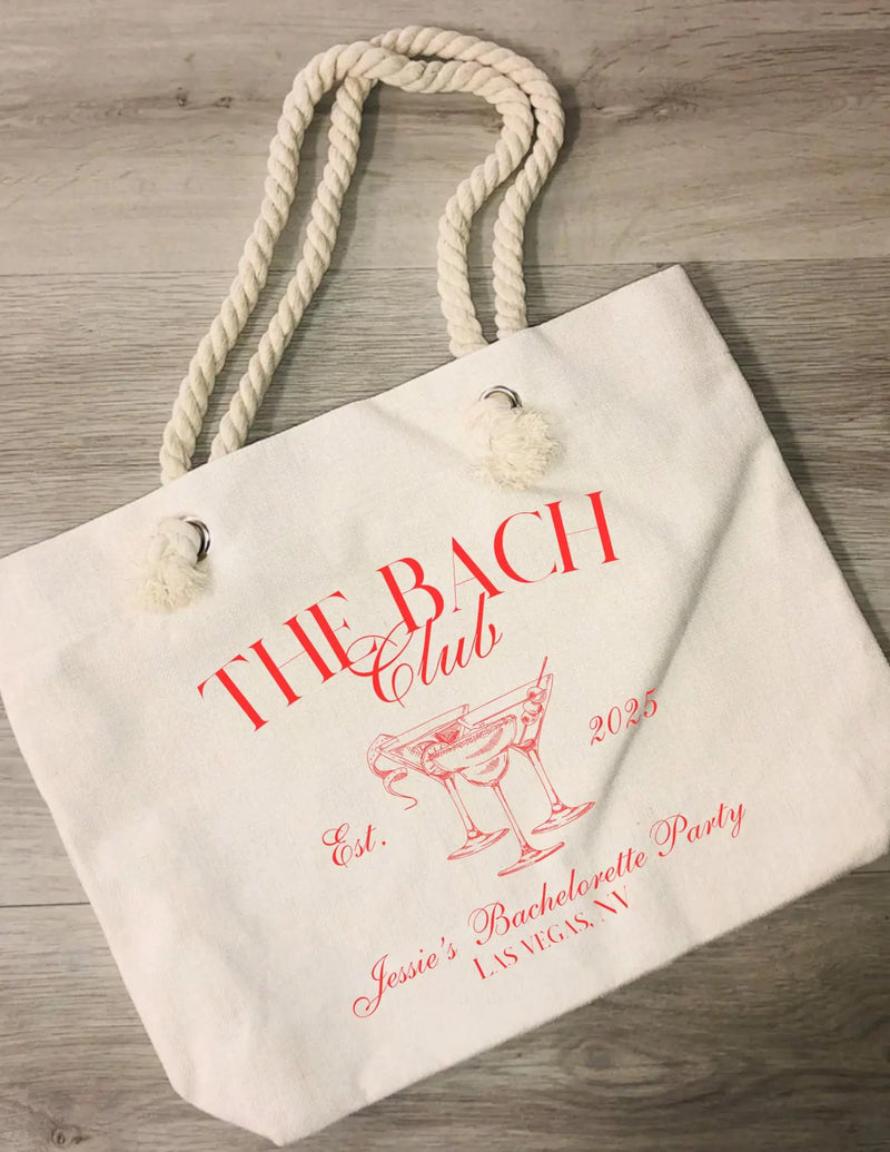Custom Bachelorette Rope Tote