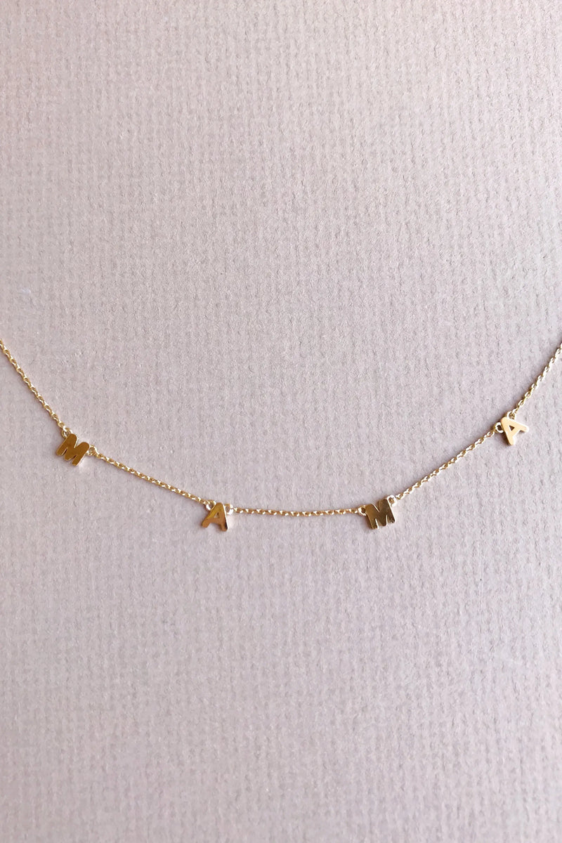 Mama Gold Spaced Necklace